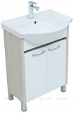 Тумба Донна 60 бел.дуб/белый с раковиной Shenxin Aquanet (298579)
