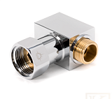 Уголок 3/4"х1/2" г/ш квадрат хром (2шт) Keerol