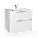 Тумба подвесная Wector 70 белая с раковиной Classica Raval