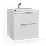 Тумба подвесная Wector 60 белая с раковиной Classica Raval