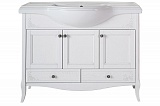 Тумба САЛЕРНО 80 с раковиной Классик (Белый (Патина серебро)) ASB Wood Line