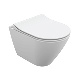 Унитаз подвесной CITY OVAL Clean On DPL с кр.дюр.slim, lift, e-off, белый Ctrsanit