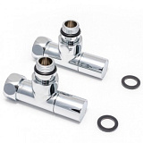 Вентиль запорный угловой ВР-НР 3/4"х1/2" круглый, хром (2шт) Secado