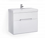 Тумба подвесная Moduo Slim 60 белая с раковиной Moduo Slim Raval