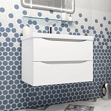 Тумба ЭЛЕГАНС 80 белый матовый с раковиной Frame Opadiris/Smile 