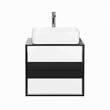 Тумба Амстердам 60 белый с раковиной Crea Square Style Line