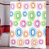Занавеска для ванной 180х200см Miranda COLOR CIRCLE белый MRD.01.12073/wh полиэстер