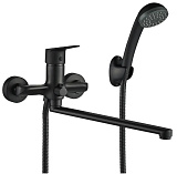 (В) NOVA смеситель д/ванны,длин..излив,черный NOV03-320Black, Wesnart